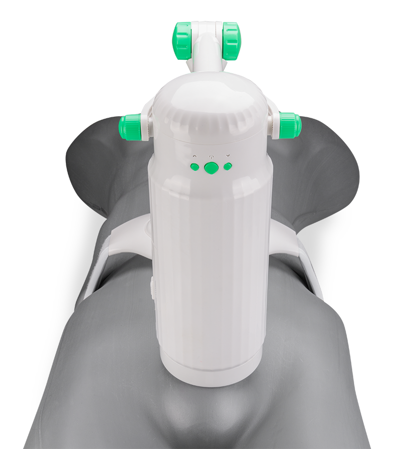 Freihand-Masturbator mit Gürtel und Vagina-Aufsatz