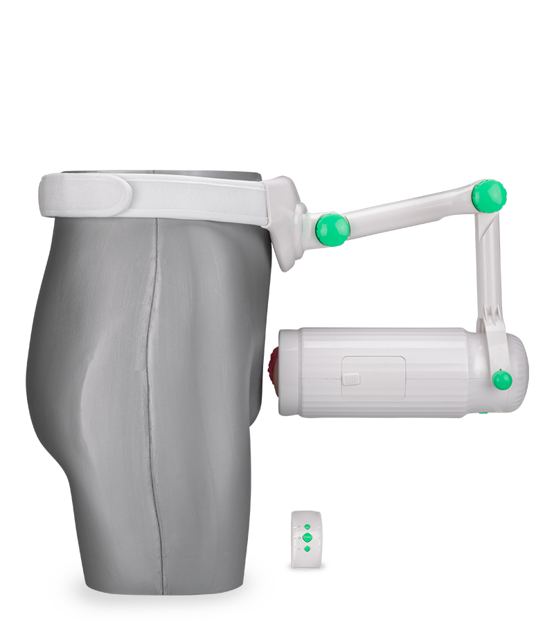 Freihand-Masturbator mit Gürtel und Vagina-Aufsatz