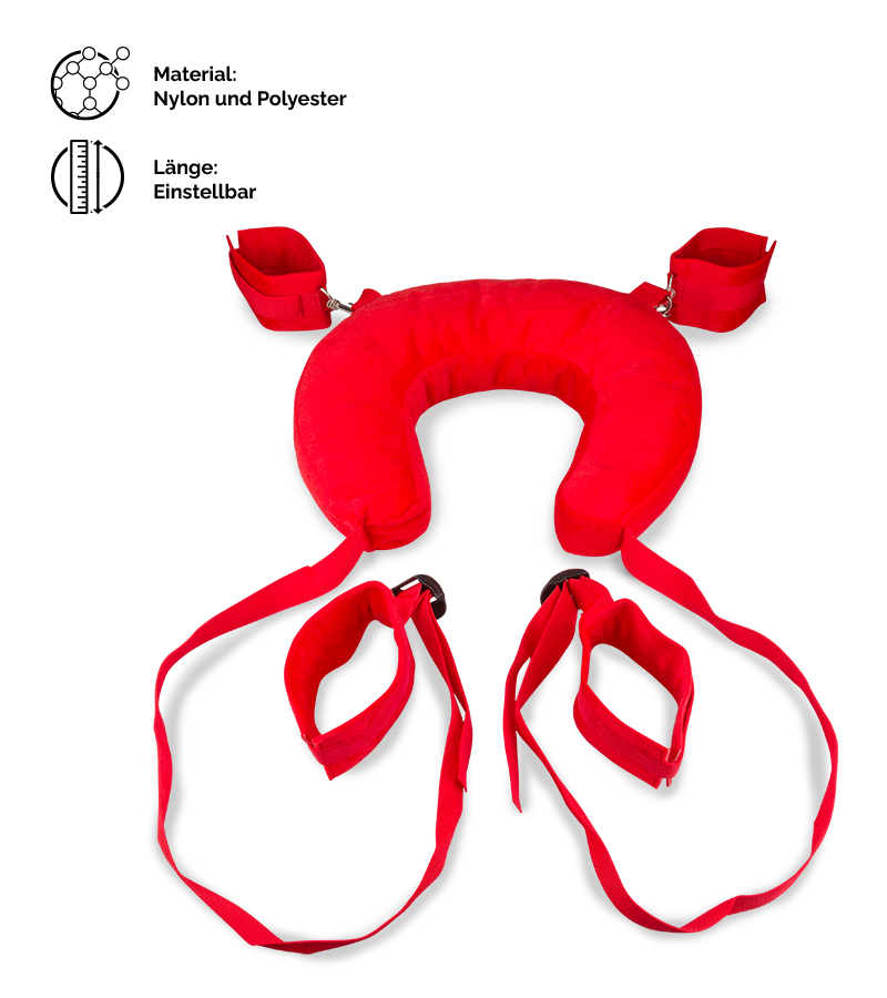 Fuß- und Handfesseln mit Nackenrolle