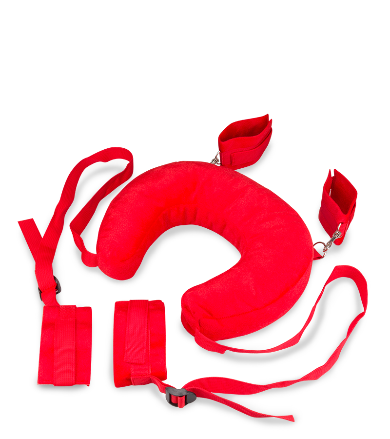 Fuß- und Handfesseln mit Nackenrolle