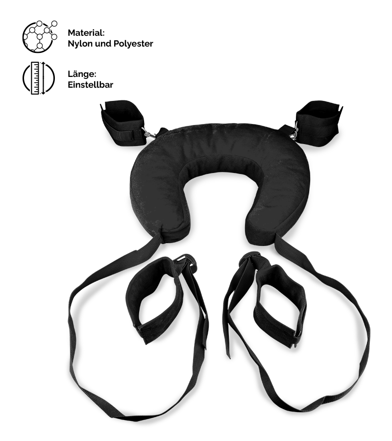 Fuß- und Handfesseln mit Nackenrolle