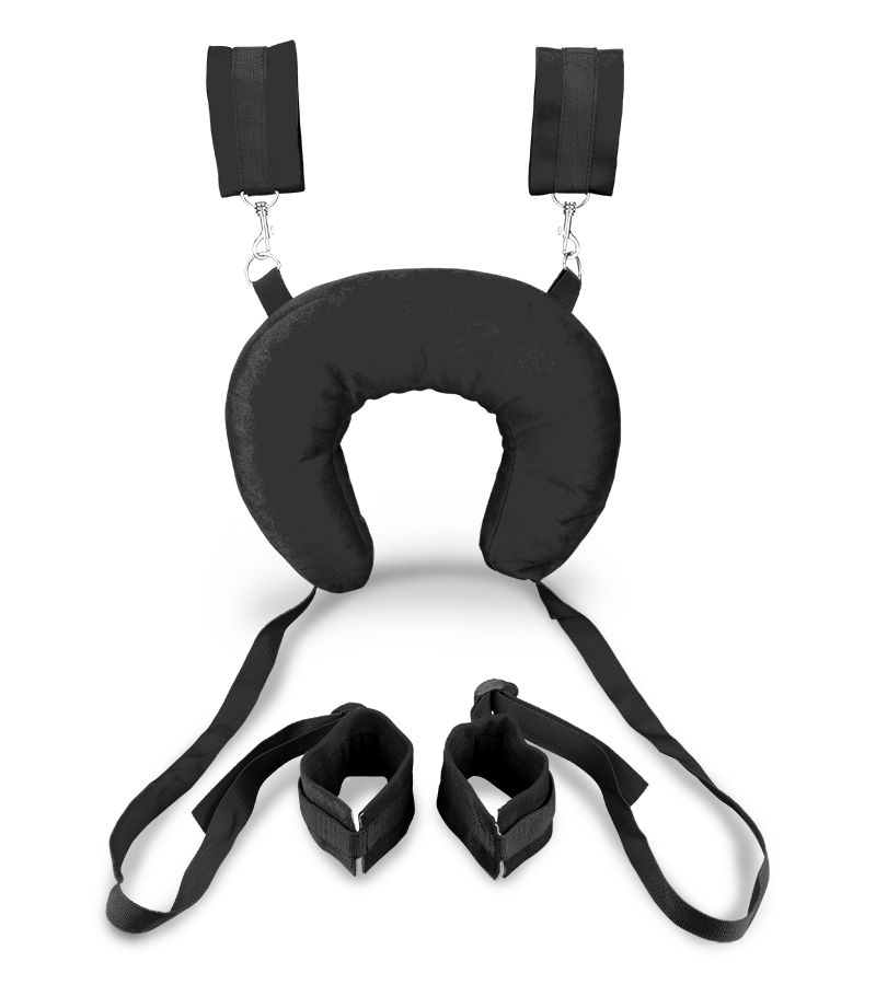 Fuß- und Handfesseln mit Nackenrolle
