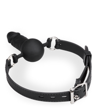 Laden Sie das Bild in den Galerie-Viewer, Gagball aus Silikon mit Dildo 6,5cm