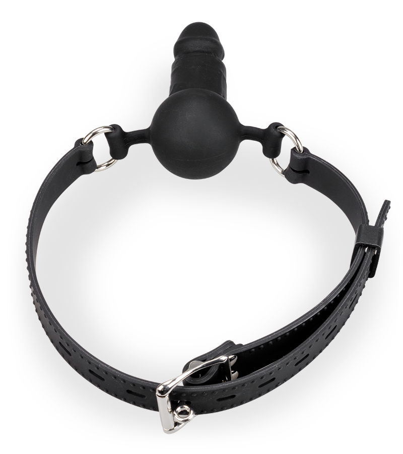 Gagball aus Silikon mit Dildo 6,5cm