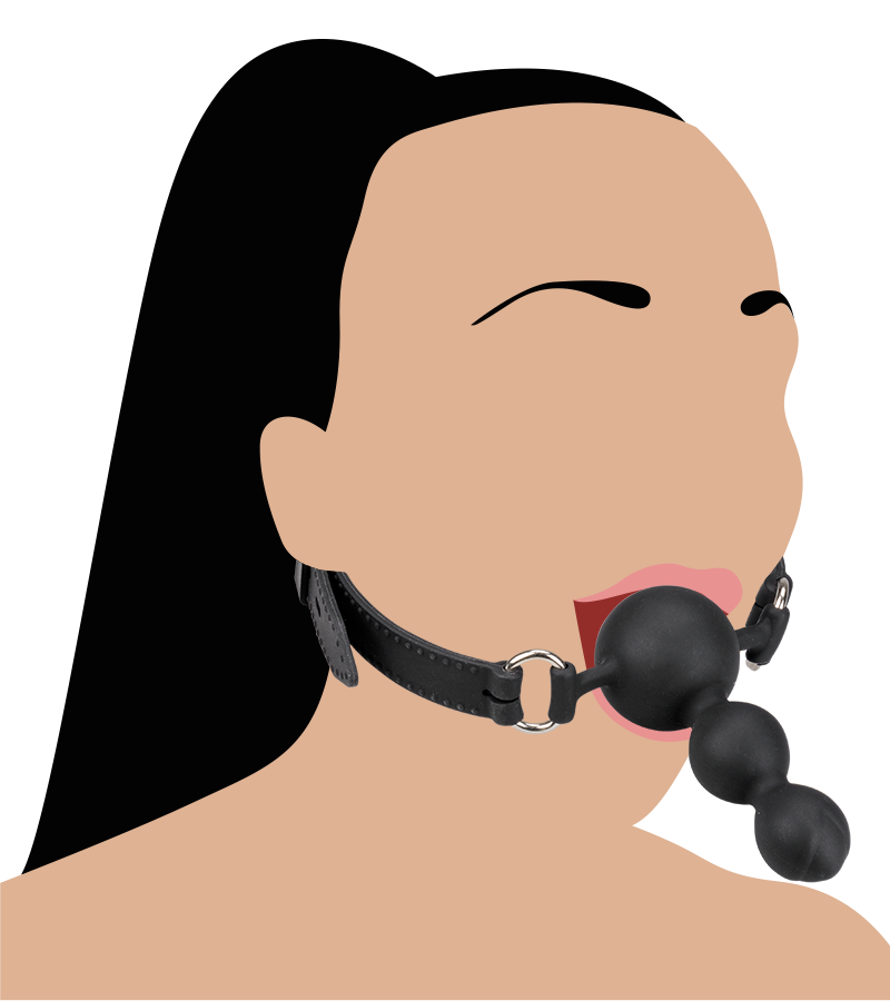 Gagball aus Silikon mit Plug 6 cm