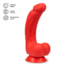 Laden Sie das Bild in den Galerie-Viewer, Gebogener Silikon-Dildo mit Saugnapf
