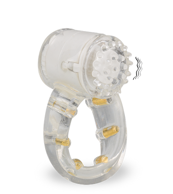 Genoppter durchsichtiger Vibro-Penisring