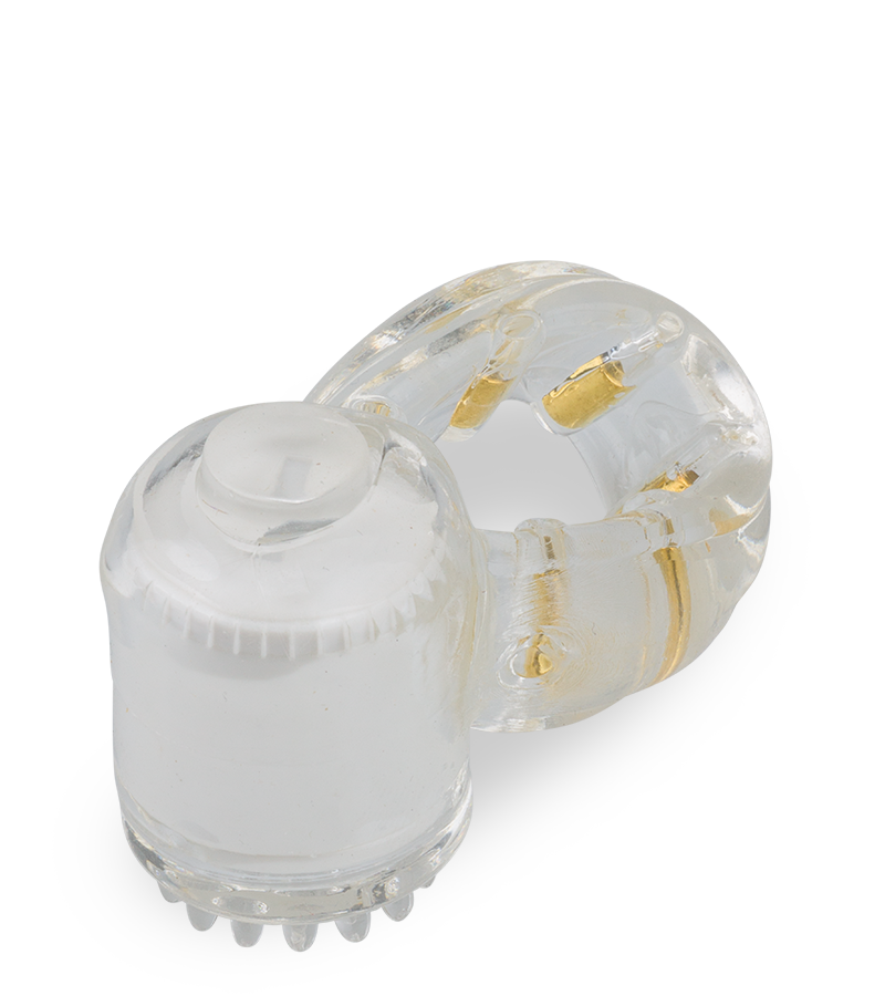 Genoppter durchsichtiger Vibro-Penisring