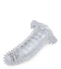 Laden Sie das Bild in den Galerie-Viewer, Genopptes Penis-Sleeve mit vibrierender Spitze