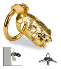 Laden Sie das Bild in den Galerie-Viewer, Goldfarbener Keuschheitsgürtel chinesische Astrologie Schwein
