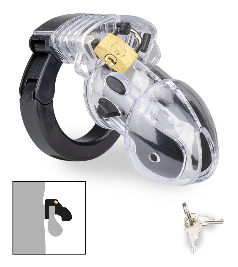 Größenverstellbarer Peniskäfig mit Schloss