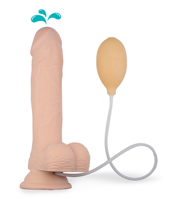 Großer ejakulierender Dildo mit Hoden