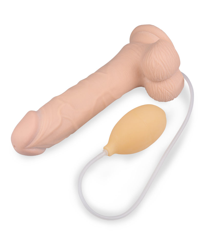 Großer ejakulierender Dildo mit Hoden