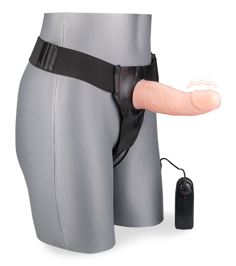 Hohler Dildo-Vibrator zum Umschnallen
