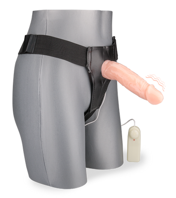 Hohler XL-Umschnalldildo mit Vibration