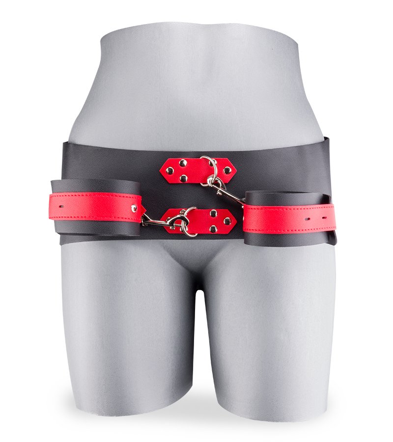 Hüfte-Handgelenk-Fessel aus Kunstleder