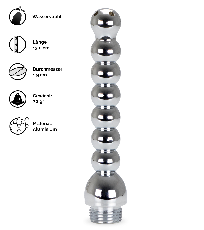 Intimduschstab mit 8 Kugeln