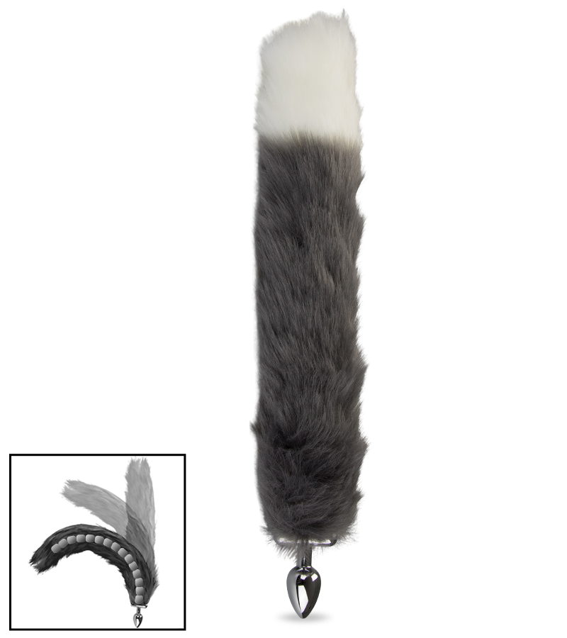 Katzenschwanz-Plug mit Katzenohren-Haarreif