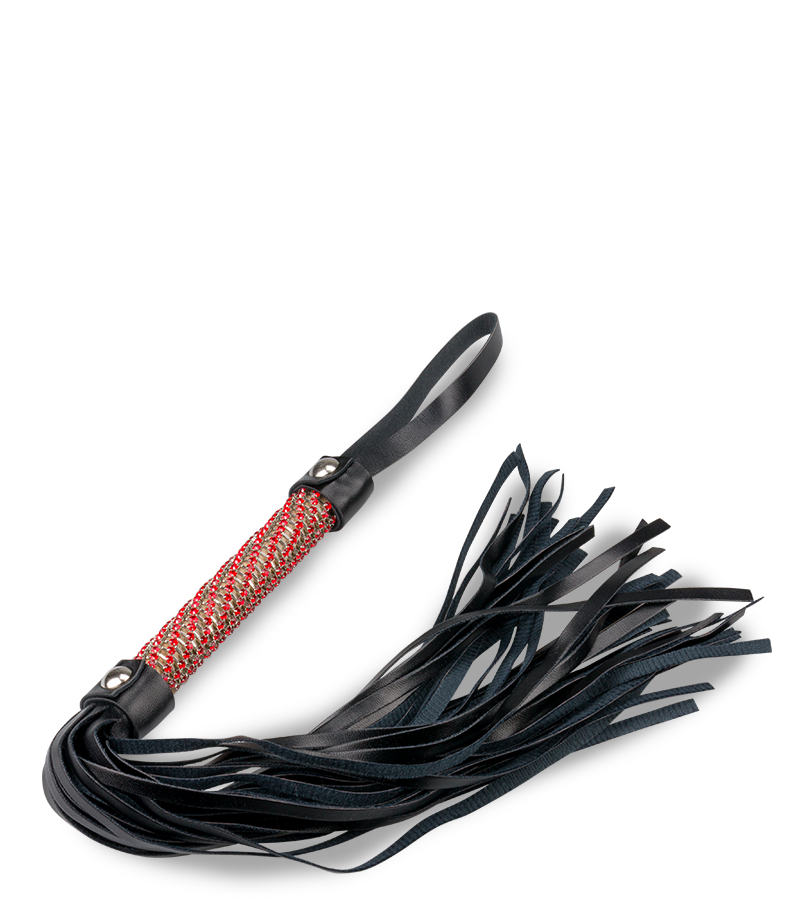 Kleine Riemenpeitsche mit Strass