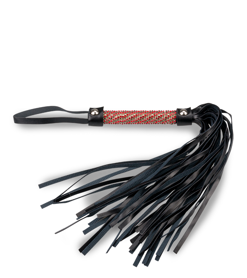 Kleine Riemenpeitsche mit Strass