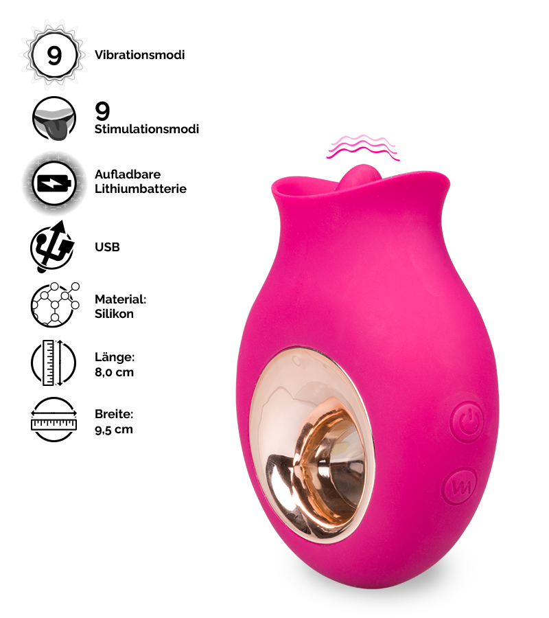 Klitorisstimulator mit vibrierender Zunge Kleopatra