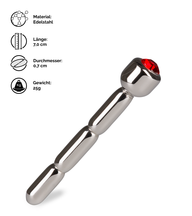 Kurzer Harnröhrendehner mit Strassstein