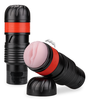 Manueller Teleskop-Masturbator mit Vibration