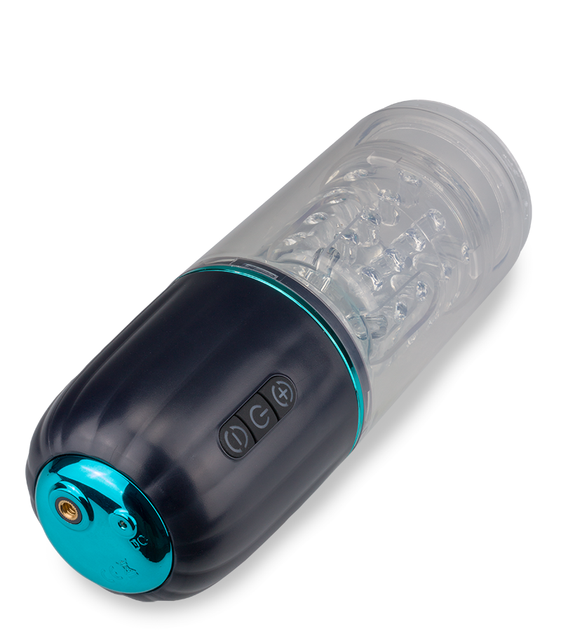 Masturbator mit Stoß- und Rotationsfunktion und Gelenk-Saugfuß Ricardo