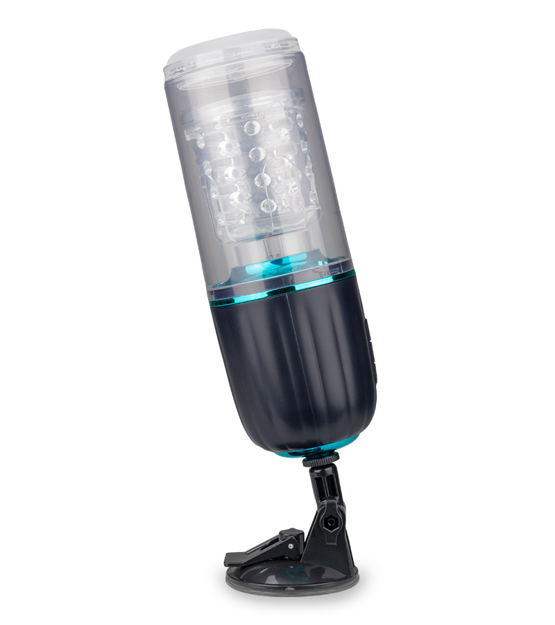 Masturbator mit Stoß- und Rotationsfunktion und Gelenk-Saugfuß Ricardo