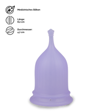 Laden Sie das Bild in den Galerie-Viewer, Menstruationstasse Poppycup 3 Größen