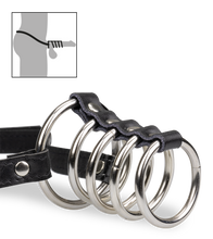 Laden Sie das Bild in den Galerie-Viewer, Metall-Peniskäfig mit Taillenriemen
