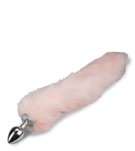 Laden Sie das Bild in den Galerie-Viewer, Metall-Plug mit rosa Foxtail aus Kunstfell