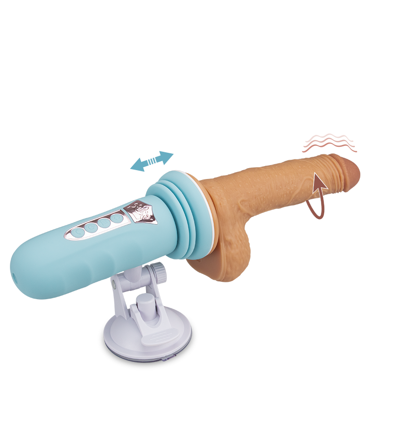 Mini-Sexmaschine mit Saugnapfdildo