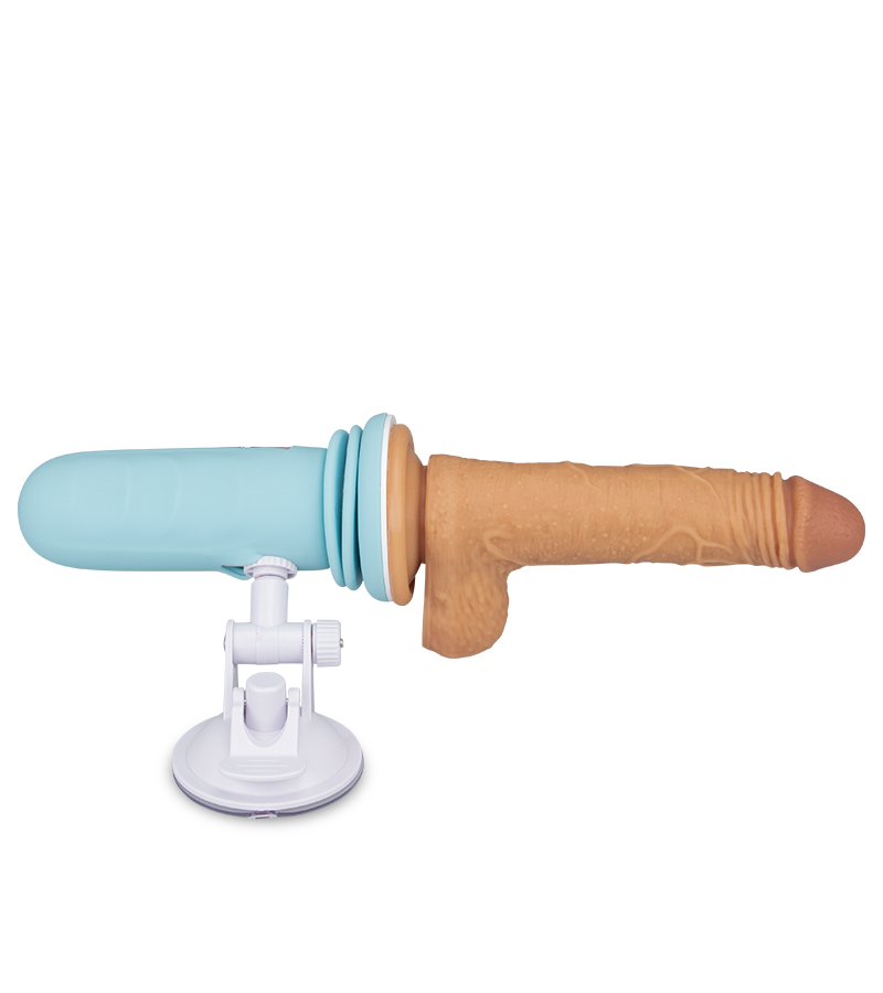Mini-Sexmaschine mit Saugnapfdildo