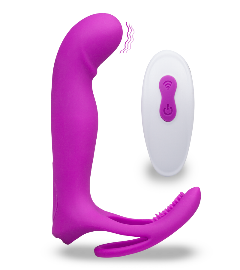 Multifunktionsvibrator mit Cockring Poly