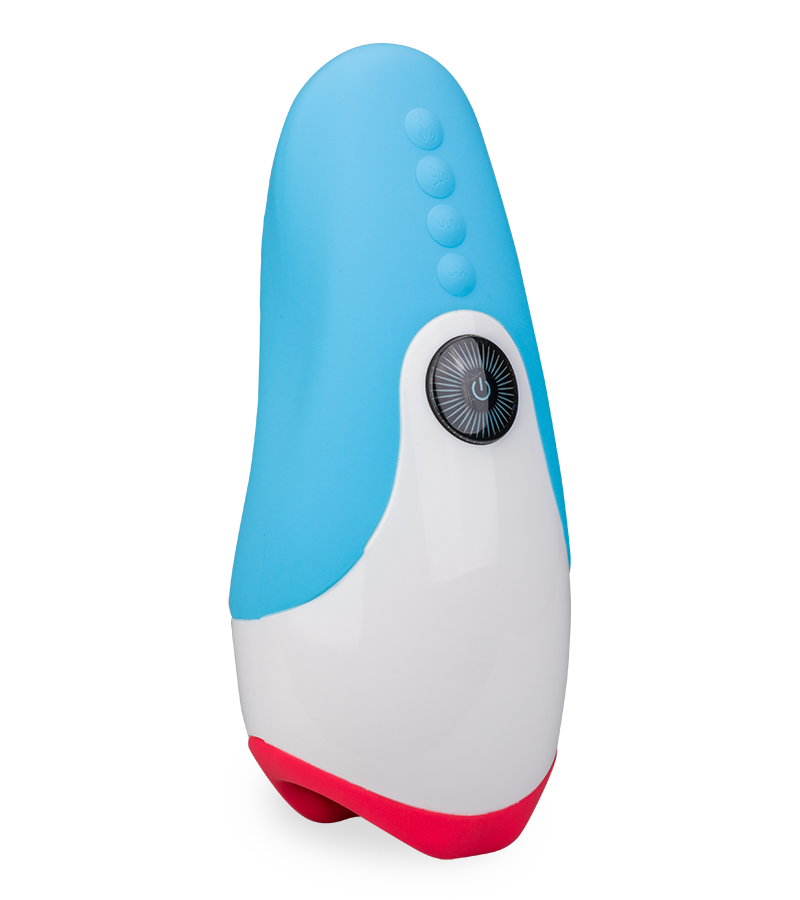 Mund-Masturbator mit Vibration und Heizung Blue Viper