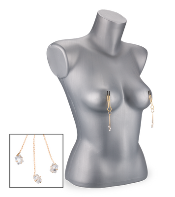 Nippelklemmen mit Strass Sirius