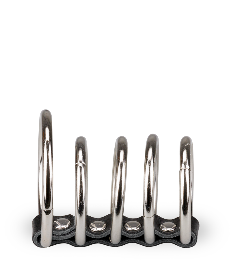 Peniskäfig aus 5 Metall-Cockringen