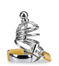 Laden Sie das Bild in den Galerie-Viewer, Peniskäfig mit Harnröhrenplug Alcatraz