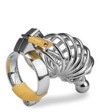 Laden Sie das Bild in den Galerie-Viewer, Peniskäfig mit Harnröhrenplug Delicious Chastity