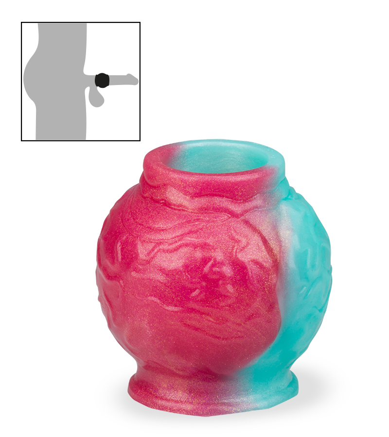 Penismanschette Wolf mit Knoten