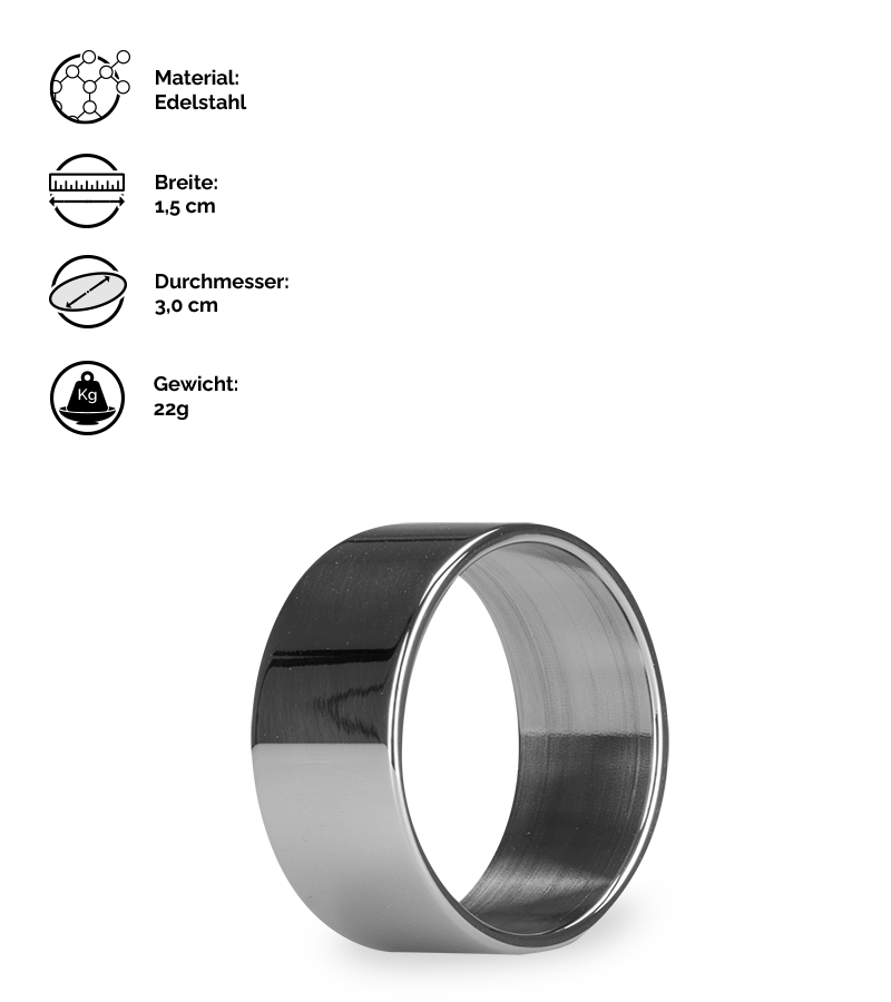 Penisring aus Edelstahl BigBoss