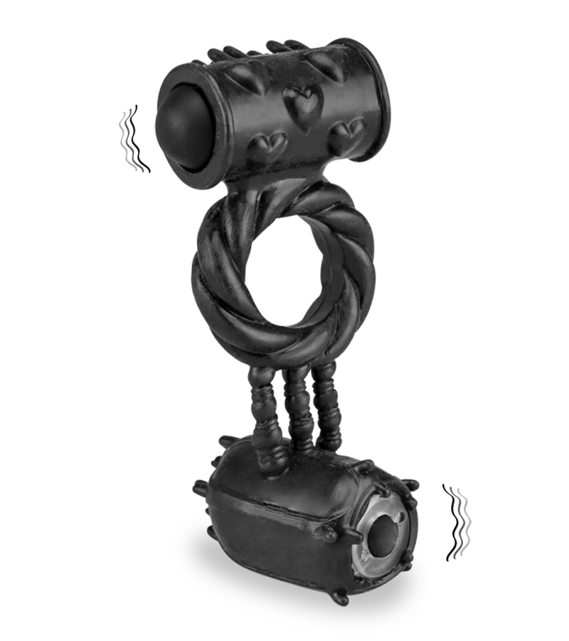 Penisring mit 2 Vibro-Bullets
