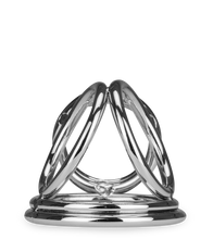 Laden Sie das Bild in den Galerie-Viewer, Penisring mit Hodenteiler aus Edelstahl Bondy