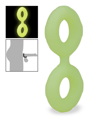 Phosphoreszierender Doppel-Cockring aus Silikon Sloom