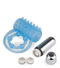 Laden Sie das Bild in den Galerie-Viewer, Phosphoreszierender Doppel-Cockring mit Vibration Lumino