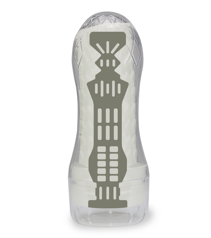 Phosphoreszierender Masturbator mit Rillen Lumino