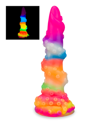 Phosphoreszierender Tentakel-Dildo mit Saugnapf Cthulhu