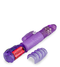 Laden Sie das Bild in den Galerie-Viewer, Pinker XL-Rabbit-Vibrator Butterfly mit Stoßfunktion