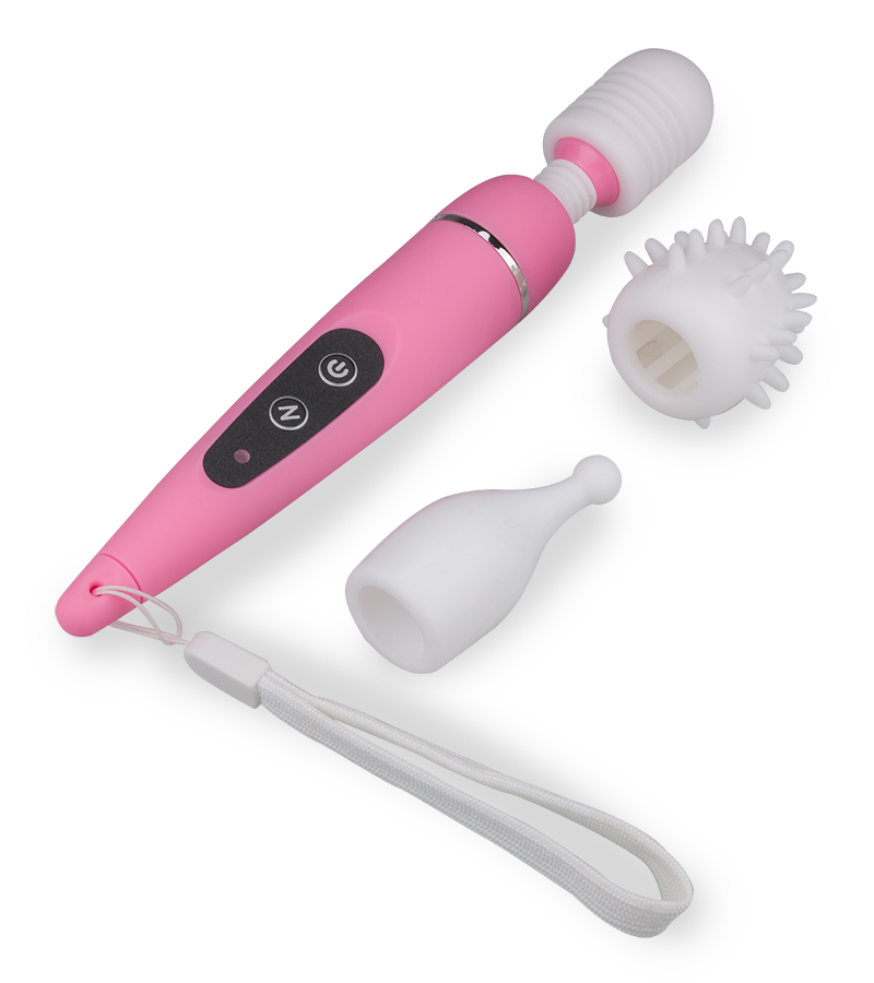 Power Wand Massager mit 3 Aufsätzen